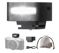 ZF04 Portable Mini Camera Flash Light, 2-Level Adjustable Power，6500K±200K Stable CCT, Lightweight Retro Design, Compatible with Sony/Canon/Fuji/Nikon Cameras ，Hotshoe/S1/S2 Sync9（Black）