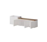 Zf9tBw5sH Planter Box Multifunctional Storage Planter Bench Combo Integrated Flower Trough Seat Garden
