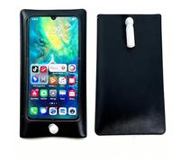 ZFD 50 Pack Privacy Phone Pouch Reusable PU Leather with Clear & Frosted Front No Photography Bag for Events and Confidential Meeting