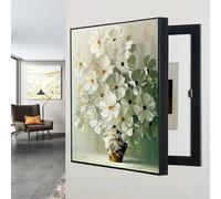 ZFDGHF Breaker Box Cover Decorativ Covering Hide Electrical Panel Indoor Vertical Circuit Boxes Switch Wall Painting Wall-Mounted Meter Box(C,50X70CM)