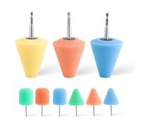 ZFE 3Pcs Sponge Cone Metal Polishing Foam Pad Wool Buffing Polishing Ball