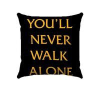 ZFENGYYUAN Liverpool Black & Gold Crest Cushion YNWA Polyester Pillowcase 45x45cm Cover Only for Bedroom Sofa Holiday House Home Decor