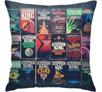 ZFENGYYUAN Throw Pillowcase Stephen King Book Fronts Square Home Decoration for Bed Couch Sofa Living Room Cushion Pillow Covers One Side 18 x 18 inch