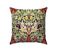 ZFENGYYUAN William Morris Strawberry Thief Floral Cushion Covers 45x45 cm throw pillowcases Snake Head Flower Decorative Pillow Covers for Sofa Couch Seaweed polyester two sides