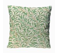 ZFENGYYUAN Willow Branch Cushion Cover 45 x 45 cm in Sage Green William Morris Style Botanical Leaf Double Sided Print Square Pillowcase Only Garden Sofa Outdoor Bed decor