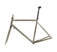 ZFF 700C Road Bike Frameset 44cm 47cm 50cm 53cm 56cm Bicycle Frame Chrome-Molybdenum Steel C/Rim Brake Bike Frame F100mm R130mm QR BSA BB68mm(53cm)