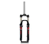 ZFF MTB Suspension Fork 26 Inch Mountain Bicycle Front Fork 100mm Travel Aluminum Alloy Mechanical Fork 1 1/8 Straight Tube Shoulder Control QR 9mm Disc/V Brake (Color : Black 26in, Size : RED)