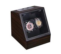 ZFF Watch Winder 2 Mechanical Watches, Quiet Motor Battery Powered and AC Power Double Automatic Winding Box (Color : B)