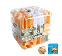 ZFFAFUR Labyrinth 3D Maze Cube, 3D Magic Roller Ball Puzzles Maze Cube, Logical Challenge 3x3 Maze Puzzle for Stress Relief and Logic Development,Labyrinth Puzzle Cubes Mazes Game
