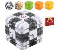 ZFFAFUR Large Labyrinth 3D Maze Cube, 3D Magic Roller Ball Puzzles Maze Cube, Logical Challenge 3x3 Maze Puzzle for Stress Relief and Logic Development,Labyrinth Puzzle Cubes Mazes Game