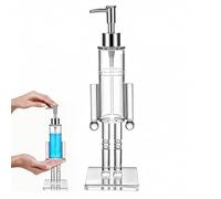 ZFFAFUR Refillable Square Plastic Lotion Dispenser,Empty Lotion Pump Bottle,Plastic Soap Dispensers, Nutcracker Soap Dispenser, Leakproof Empty Lotion Pump Bottle for Essential Oil, Soap, Shampoo