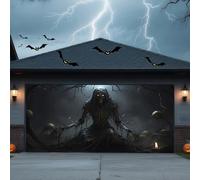 ZFFLYH Halloween Garage Door Cover Banner Outdoor Home Decorations Halloween Hanging Backdrop Door Cover Garage Wall Decor,Skull,13 * 6FT
