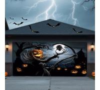ZFFLYH Halloween Garage Door Cover Banner Outdoor Home Decorations Halloween Hanging Backdrop Door Cover Garage Wall Decor,Horror Pumpkin,13 * 6FT
