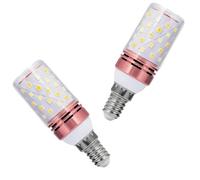 ZFFOZZ 16W E27//E26/E14 LED Corn Light Bulbs (2 Pack) Daylight White 6000K Decorative Bulb for Home Lighting, Non-Dimmable(E14-12W-pink,Warm)