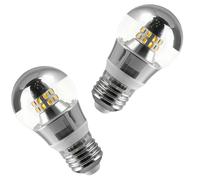 ZFFOZZ 2 Pcs E27 5W 7W 9W 200V LED Bulb Lamp Silver Mirror Cold Warm White Home for Furniture Interior Lighting Decor Lighting(E27-9W-silver,Cool)