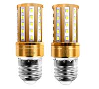 ZFFOZZ 2pcs E27/E14 Small Lamp, AC85-265V 7W/10W, Warm White Tri-Colour Changing Light, Household Pendant Bulb Household Lamp(Gold E27-7W,Warm)