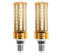 ZFFOZZ 2pcs E27/E14 Small Lamp, AC85-265V 7W/10W, Warm White Tri-Colour Changing Light, Household Pendant Bulb Household Lamp(Gold E14-10W,Neutral)