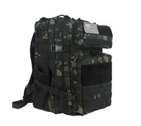 ZFFOZZ 45L Military Tactical Backpacks Molle Army Assault Pack Bug Out Bag Hiking Treeking Rucksack Large Capacity Backpack Backpack(Blackcp)