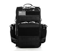 ZFFOZZ 45L Military Tactical Backpacks Molle Army Assault Pack Bug Out Bag Hiking Treeking Rucksack Large Capacity Backpack Backpack(Black and white)