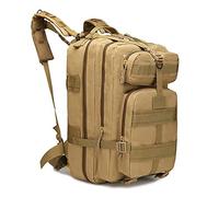 ZFFOZZ 45LMilitary Tactical Backpack, waterproof ventilated Large Army removable 3 Day Assault Pack Molle Bag Rucksack Hiking Camping(Khaki)