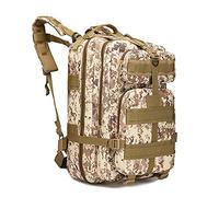 ZFFOZZ 45LMilitary Tactical Backpack, waterproof ventilated Large Army removable 3 Day Assault Pack Molle Bag Rucksack Hiking Camping(Desert Digital)