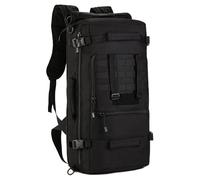 ZFFOZZ 50L Tactical Backpack, Multi-Function Large Bag for Outdoor Camping, Hiking and Portable Storage, Convertible as Messenger or Handbag(Black)