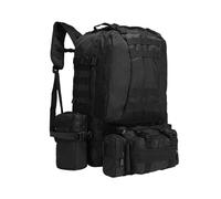 ZFFOZZ 55L Tactical Backpack with Waterproof Ventilated Built Up 3 MOLLE Bags Anti Pressure Rucksacks for Travelling(Black)