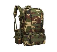 ZFFOZZ 55L Tactical Backpack with Waterproof Ventilated Built Up 3 MOLLE Bags Anti Pressure Rucksacks for Travelling(Jungle cp)