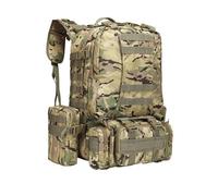ZFFOZZ 55L Tactical Backpack with Waterproof Ventilated Built Up 3 MOLLE Bags Anti Pressure Rucksacks for Travelling(Cp)