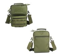 ZFFOZZ 6L Military Camouflage Crossbody Pack, Water Proof Tactical One Strap Small Bag with Detachable Strap for Every Day Carry(Green)