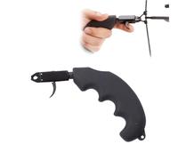 ZFFOZZ Alloy 3-Finger Clamp-Style Release Aid Archery Trigger Tool, Auto-Closing Jaws for Recurve and Compound Bows