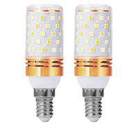 ZFFOZZ E14/E26/E27 LED Corn Light Bulbs 12W 16W Standard Screw Base 60W Equivalent for Rv, Off Grid Solar Panel Project, Boat, Pack of 2(E14-12W-gold,Green)