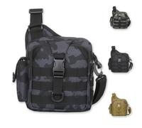 ZFFOZZ Hiking Backpack Outdoor Fishing Bag Three Layer Multi-Purpose Waterproof Wearable Backpack Hiking Camping Hunting Crossbody Camouflage Bag(Scorpion cp)