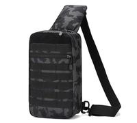 ZFFOZZ Outdoor Camping Chest Bag for Men, Adjustable Military EDC Molle Backpack for Traveling Cycling Sports Climbing Hiking(Bkcp)