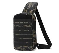 ZFFOZZ Outdoor Camping Chest Bag for Men, Adjustable Military EDC Molle Backpack for Traveling Cycling Sports Climbing Hiking(Grcp)