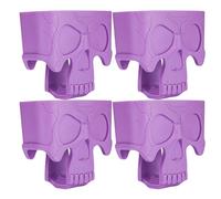 ZFFOZZ Skull Grip Rubber Fast-Pull Sleeve, Triangular Airsoft Anti-Collision Protective Cover, 5.56 M4/M16 Mag Reload Assist Tabs(Purple)