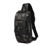 ZFFOZZ Sling Bag for Men Anti Theft Backpacks With USB Charger Travel Hiking Chest Bag Daypack Water Proof Sports Mountaineering Shoulder(Cp)