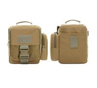 ZFFOZZ Small Canvas Messenger Bag Classic Vintage Shoulder Bag Water Proof Tactical Bag Crossbody Casual Pack for Unisex(Brown)