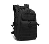 ZFFOZZ Tactical Backpack MOLLE Hiking Daypack, Small Miltary Bug Out Bag Waterproof Army Rucksack for Outdoor Sport Motorcycle Travel(Black)