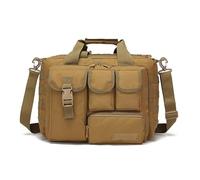 ZFFOZZ Tactical Briefcase foldable Messenger Bag for anti wear waterproof scratch resistant Man Military Laptop Bag Messenger Shoulder Bag(Khaki)