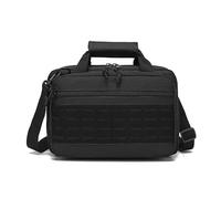 ZFFOZZ Tactical Briefcase foldable Messenger Bag for anti wear waterproof with Lockable Zipper scratch Messenger Shoulder Bag(Black)