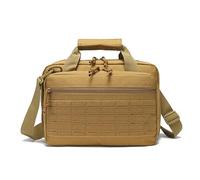 ZFFOZZ Tactical Briefcase foldable Messenger Bag for anti wear waterproof with Lockable Zipper scratch Messenger Shoulder Bag(Khaki)