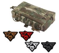 ZFFOZZ Tactical Drop Pouch Sub Abdominal Carrying Kit Bag Outdoor Multi-functional Tactical Fanny Pack with Hook and Loop Panel For Vest(CP)