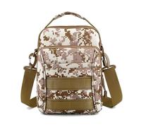 ZFFOZZ Tactical Messenger Bag, Waterproof and Adjustable Military EDC Molle Backpack Heavy Duty Shoulder Pack Handbag for Men(Sansha cp)