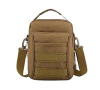 ZFFOZZ Tactical Messenger Bag, Waterproof and Adjustable Military EDC Molle Backpack Heavy Duty Shoulder Pack Handbag for Men(Brown)