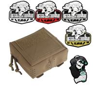 ZFFOZZ Tactical Molle Admin Pouch, Multifunctional Outdoor Sports and Leisure Waist Bag, Small GP General Purpose Pouches with Loop Panel for Vest Gun Belts Backpack Etc(Brown)