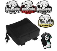 ZFFOZZ Tactical Molle Admin Pouch, Multifunctional Outdoor Sports and Leisure Waist Bag, Small GP General Purpose Pouches with Loop Panel for Vest Gun Belts Backpack Etc(Black)