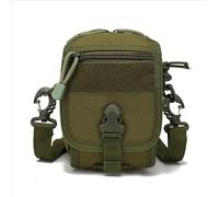 ZFFOZZ Tactical MOLLE Phone Pouch Military Small Belt Pouches Sling Chest Canvas Messenger Shoulder Bag Gear Duty Pack for Outdoor Hunting Backpack(Green)