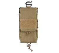 ZFFOZZ Tactical Molle Pouch, Outdoor Mobile Phone Storage Bag, Waterproof EDC Waist Bag, for Phone Pen Sport Trail Running Hiking(Brown)