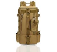 ZFFOZZ Waterproof Outdoor Sports Backpack - Multi-Functional Large Capacity Bag, Ideal for Fishing and Outdoor Activities, Versatile Backpack for Men and Women(Brown)